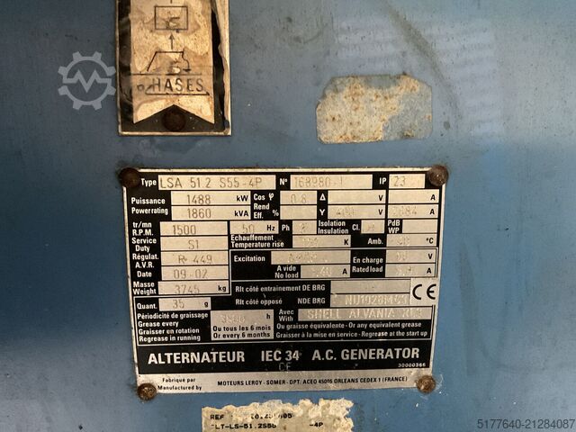 Motor MTU 16V4000, 2035KVA, Original SDMO
