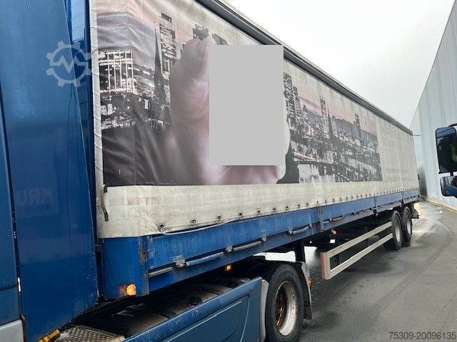 Auflieger mit Pritsche & Plane 2 Achs Pritsche Plane Edscha - Portal - Lenkung