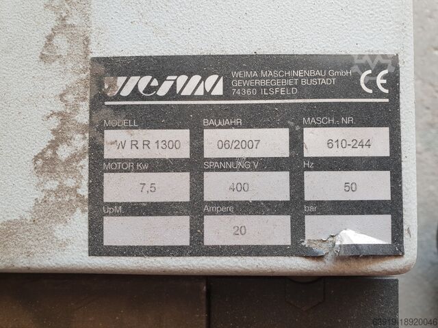 Weima WLH 1300S/75 Tiger + WRR besleyici WEIMA WLH 1300S/75 Tiger