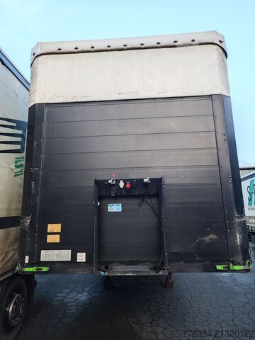 Open semitrailer with tarp Schmitz Cargobull S01 QuickSlide Liftachse Palettenanschl