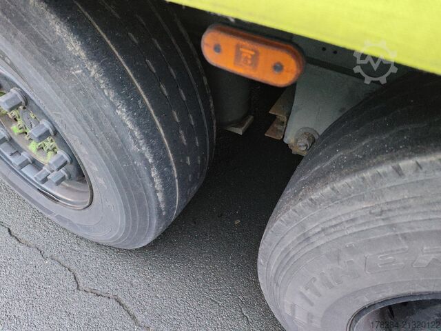 Open semitrailer with tarp Schmitz Cargobull S01 QuickSlide Liftachse Palettenanschl