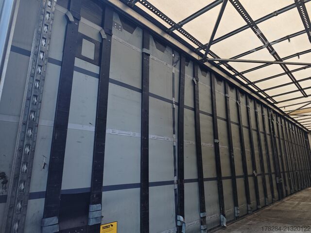 Open semitrailer with tarp Schmitz Cargobull S01 QuickSlide Liftachse Palettenanschl