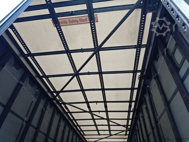 Open semitrailer with tarp Schmitz Cargobull S01 QuickSlide Liftachse Palettenanschl