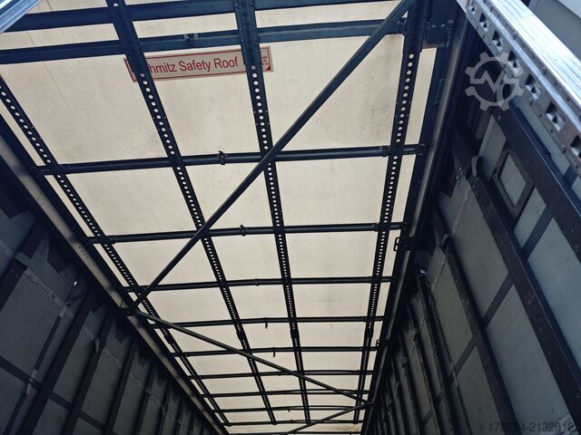 Open semitrailer with tarp Schmitz Cargobull S01 QuickSlide Liftachse Palettenanschl