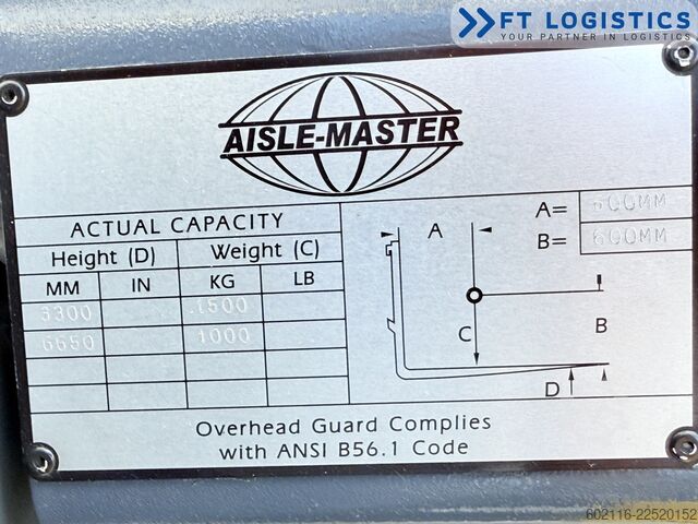 Smalgangsgaffeltruck Combilift AISLE MASTER 15E NEW BATTER TRIPLEX 6500