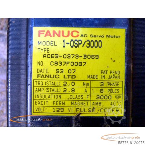Jednostka sterująca Fanuc A06B-0373-B069 AC Servo Motor