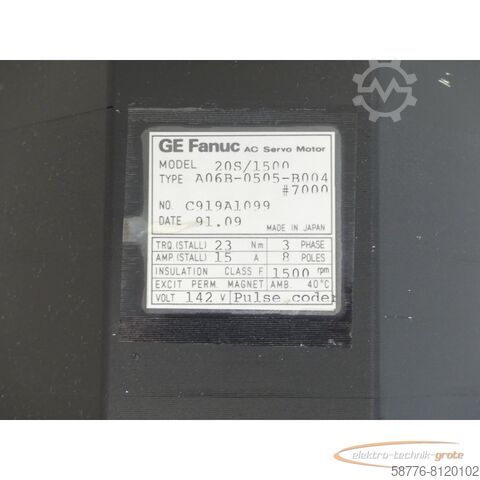 Silnik Fanuc Fanuc A06B-0505-B004 # 7000 AC Servo Motor SN:C919A1099