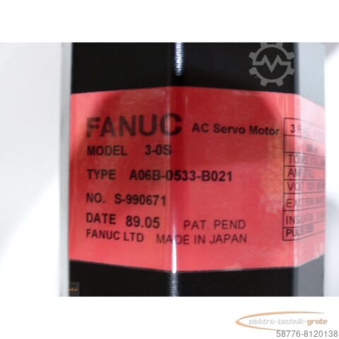 Silnik Fanuc Fanuc A06B-0533-B021 AC Servo Motor  !