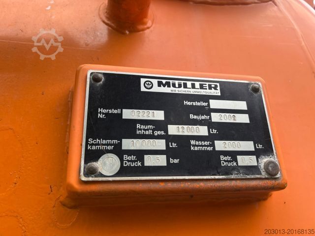 Vakumlu tank kamyonu MERCEDES-BENZ Actros 2543 6x2 Kanalreiniger MÜLLER 12.000 L