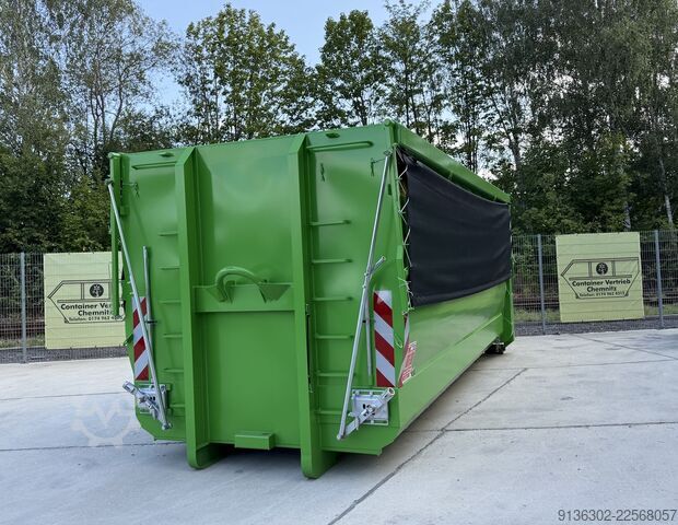 Kampós konténer Container Vertrieb Chemnitz Abrollcontainer Spantenfrei mit Klappnetz