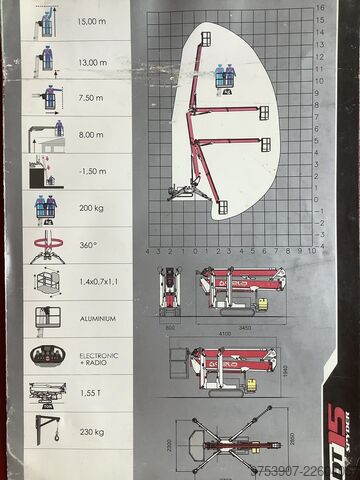ερπυστριοφόρα πλατφόρμα εργασίας Cela DT15 Spyder