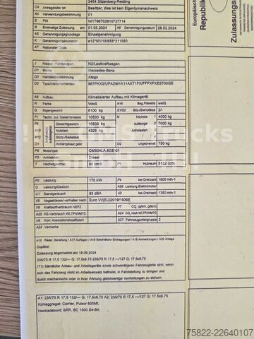 Lastbilchassi MERCEDES-BENZ Atego 1023 / NUR 34000km / WB 3600 / Chassis