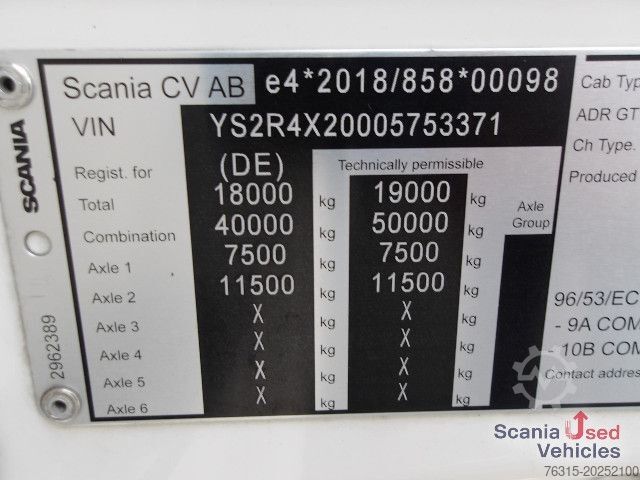 Ελκυστήρας μεγάλου όγκου Scania R460 EB - MEGA EDiTiON - HIGHLINE - ACC - 2x TANKs