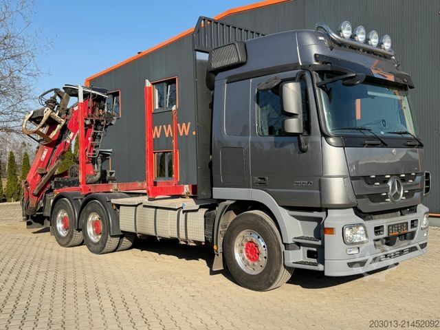 Logging truck MERCEDES-BENZ Actros 2660 6x4 Holztransport mit Kran Penz 10Z8