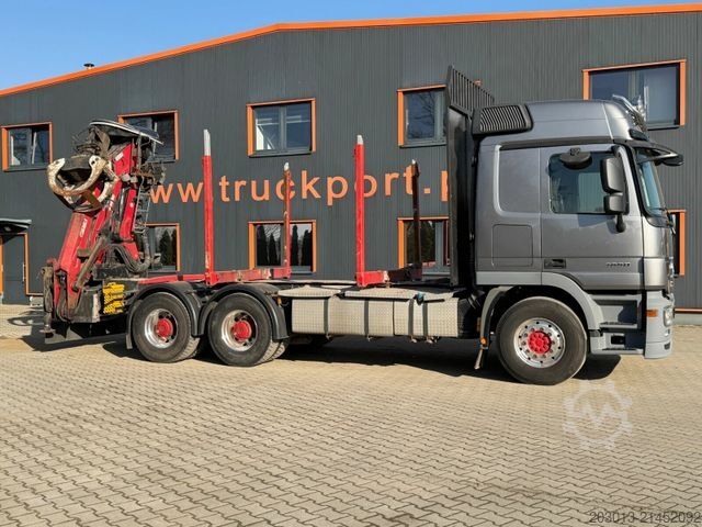 Logging truck MERCEDES-BENZ Actros 2660 6x4 Holztransport mit Kran Penz 10Z8