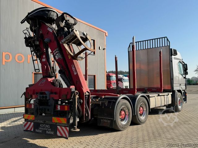 Logging truck MERCEDES-BENZ Actros 2660 6x4 Holztransport mit Kran Penz 10Z8