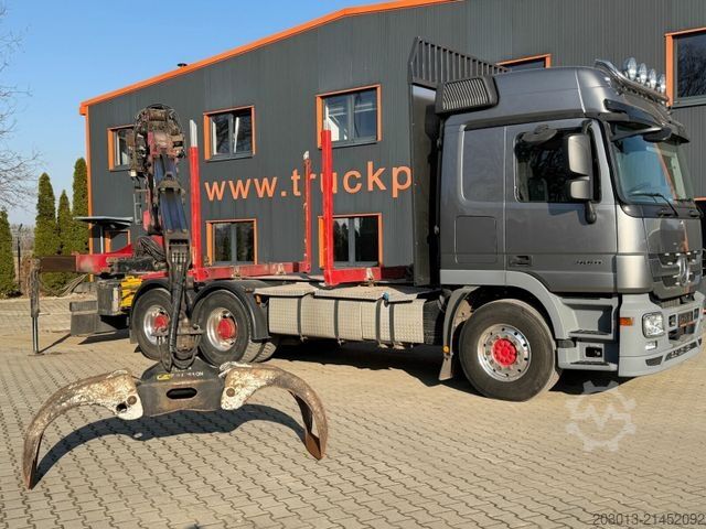 Logging truck MERCEDES-BENZ Actros 2660 6x4 Holztransport mit Kran Penz 10Z8