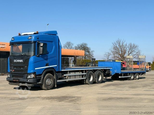 Flatbed truck SCANIA R500 6x4 Pritsche Retarder TOP!