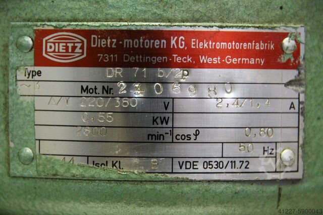 Elektromotor 0,55 kW 2800 omw/min Dietz DR 71 b/2p