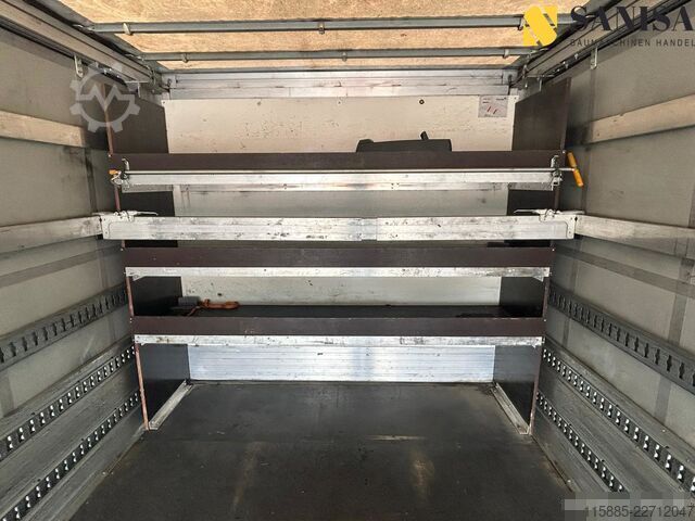 Plattewagen met zeil MAN TGM 15.290/LBW Palfinger 1500K/Edscha