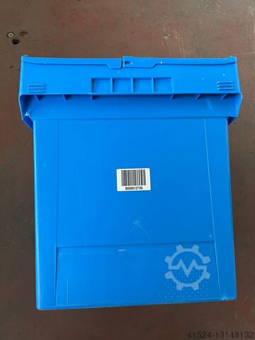 Kunststoffkisten, Mehrwegbehälter Farbe Blau mit Deckel verzahnt
