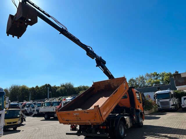 Camion-benne tricar DAF 16.250LF Meiller 3-Skipper +MKG HLK106-HP Kran