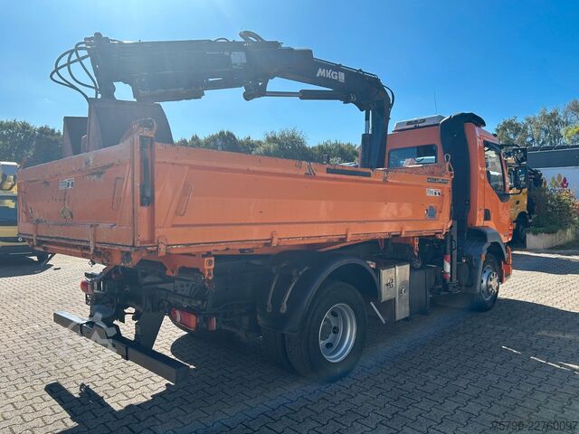 Camion-benne tricar DAF 16.250LF Meiller 3-Skipper +MKG HLK106-HP Kran
