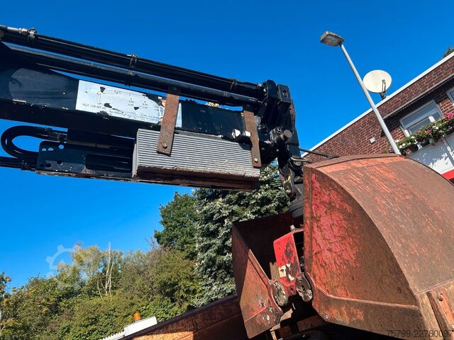 Camion-benne tricar DAF 16.250LF Meiller 3-Skipper +MKG HLK106-HP Kran