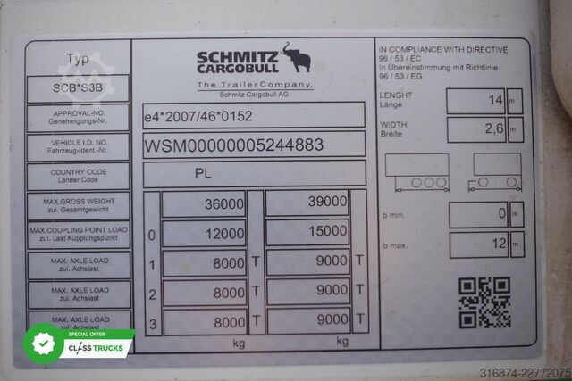 ψυκτικός ημιρυμουλκούμενος SCHMITZ CARGOBULL SKO FP 60 ThermoKing SLXi 300