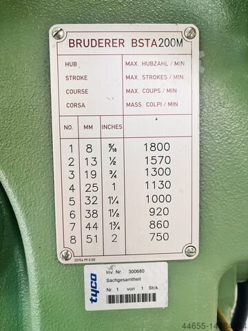 Poinçonneuse automatique BRUDERER BSTA 200M