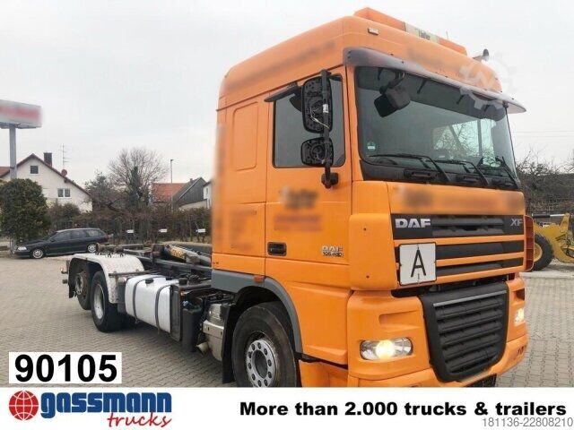 Roll-off tipper truck DAF AS105XF460 6x2, Intarder, Liftachse