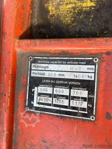 Targonca CESAB CBE 15T triplexmast, ss electrisch