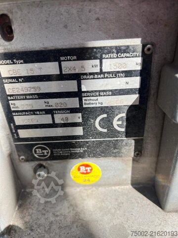 Targonca CESAB CBE 15T triplexmast, ss electrisch