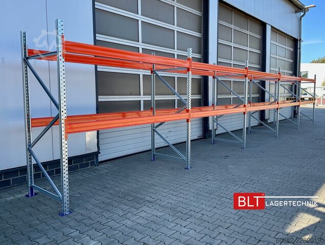 Scaffale industriale ca.14 lfm. Palettenregale H: 250cm Fachlast: 3000 kg , 45 Palettenplätze