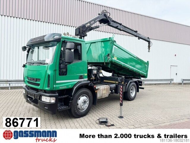 Kiper kamion Iveco EuroCargo ML160E28 4x2 mit Kran Hiab XS 088 ES-2