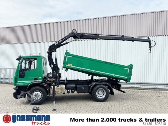 Kiper kamion Iveco EuroCargo ML160E28 4x2 mit Kran Hiab XS 088 ES-2