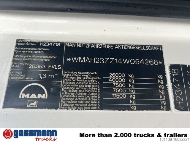 Billenő teherautó MAN TGA 26.360 6X2/4 BL, Vorlauf Lenk-Liftachse