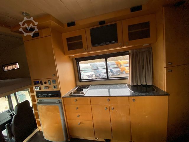 Cattle truck MAN 12 220 5 Pferde Wohnung