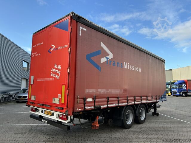 Przesuwne plandeki Pacton MXD 218 / Curtainside Trailer / BPW Drum / Wipk...