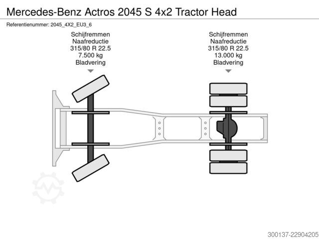 Mercedes-Benz Actros 2045 S 4x2 | Tractor Head | Logistics | 80T | truck tractor Mercedes-Benz Actros 2045 S 4x2 | Tractor Head | Logistics | ...