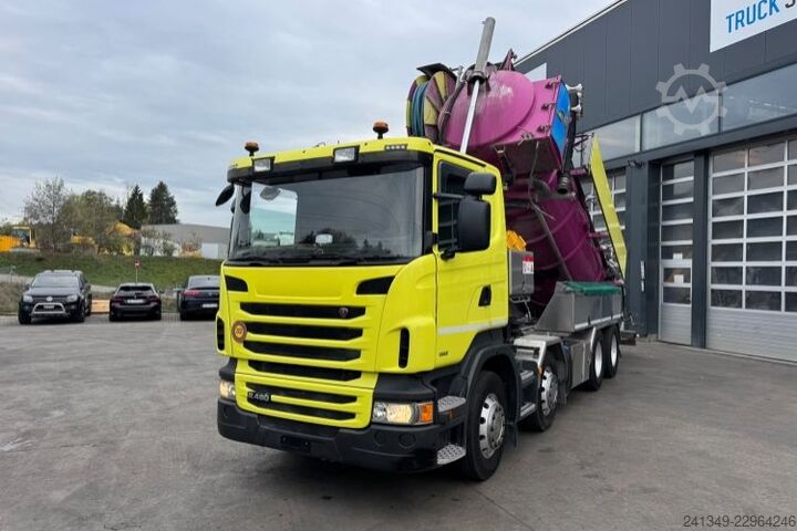 Camião-cisterna de vácuo SCANIA R480 8x4 Kaiser Aquastar 3 Recycler
