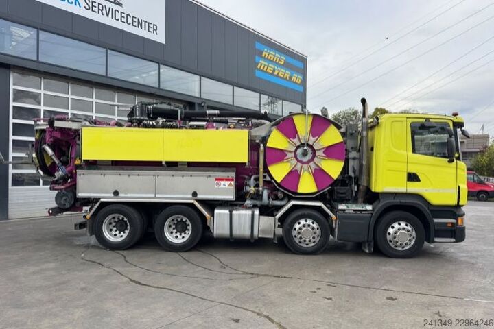 Camião-cisterna de vácuo SCANIA R480 8x4 Kaiser Aquastar 3 Recycler