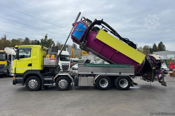 Camião-cisterna de vácuo SCANIA R480 8x4 Kaiser Aquastar 3 Recycler