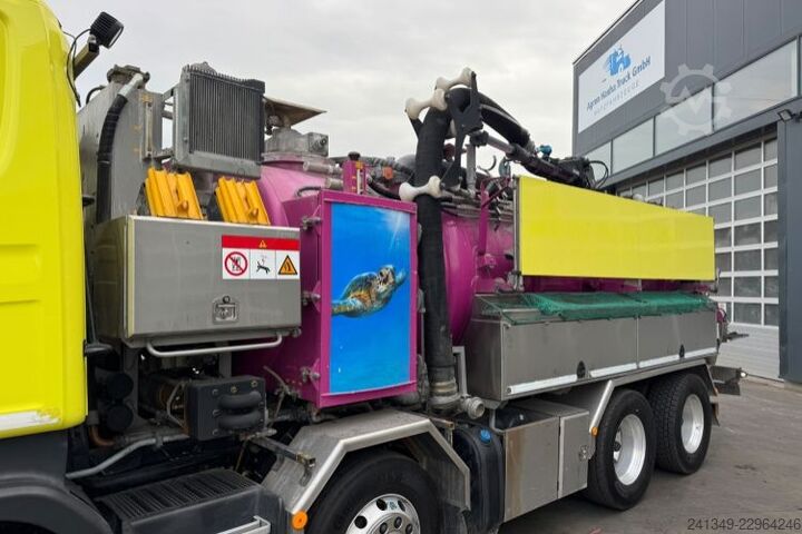 Camião-cisterna de vácuo SCANIA R480 8x4 Kaiser Aquastar 3 Recycler