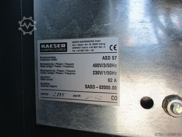 Compresor cu șurub Compresor Kaeser 30 KW 4.5m3/min ASD 57  (3228)
