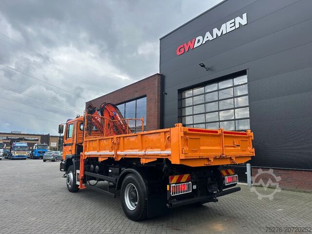 3-sided tipper MAN 18.284 4x4 3 zijdige kipper/ Kraan