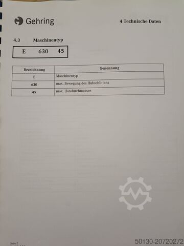 Honownica Gehring E 630-45