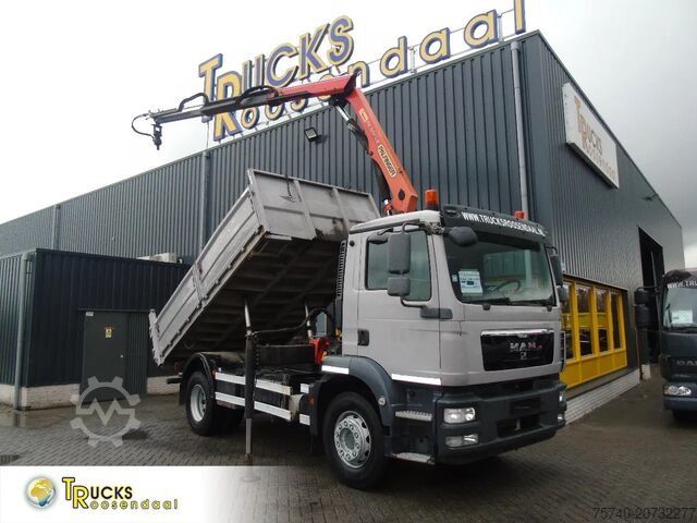 Autogru MAN TGM 18.250 + PALFINGER 11.001K + TIPPER + EURO 5