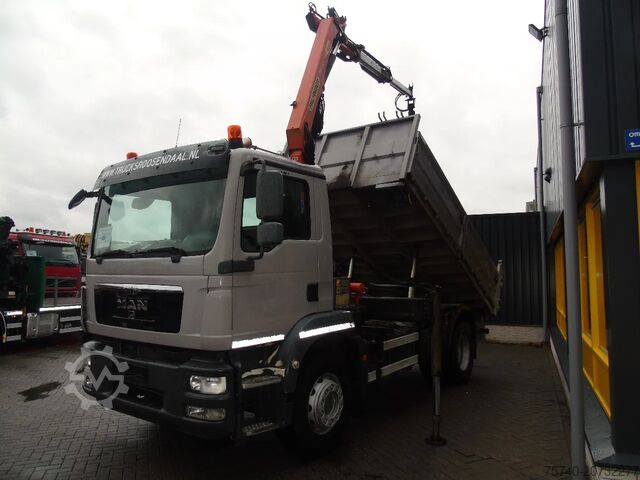 Autogru MAN TGM 18.250 + PALFINGER 11.001K + TIPPER + EURO 5