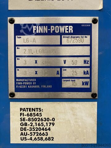 Turbina del risonatore FINNPOWER L6A
